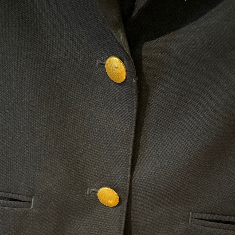 Lands' End Classic Girl’s Navy Blazer with Gold Buttons size 12 - Picture 4 of 7